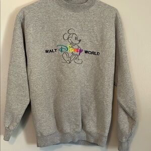 Walt Disney World Embroidered Mickey Mouse Sweatshirt - S